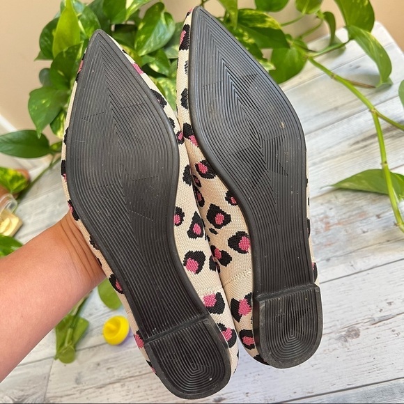 Jet' accompagne toujours Leopard Print Knit Women’s Slip on Flat Shoes Size 7.5 - Picture 11 of 14